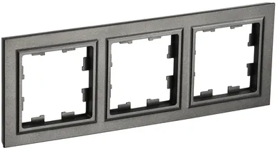 Рамка для выключателей IEK BRITE BR-M32-K45, 3-местная, тёмная бронза, IP20