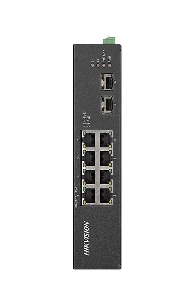 Коммутатор Hikvision DS-3T0510HP-E/HS, 8x1GbE PoE, 2xSFP, 110 Вт