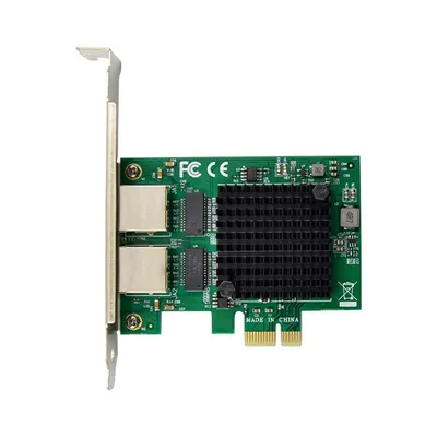 Сетевая карта ORIENT XWT-INT82L2PEV2, PCIe x1, 2×RJ45 1GbE, Intel JL82572