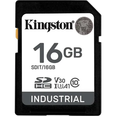 Карта памяти Kingston SDIT/16GB, SDHC 16 ГБ, Class 10 UHS-I, MLC, -40…+85 °C