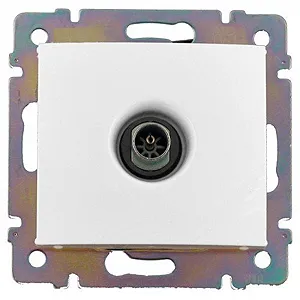 Розетка TV проходная IEK VALENA DIY, скрытая, TV-TV, кат. 5e, белая