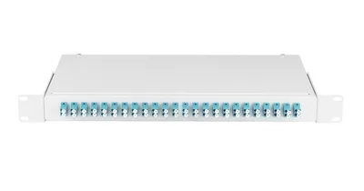 Оптический кросс NIKOMAX ESSENTIAL NMF-RP48LCUS2-WS-ES-1U-GY, 19", 1U, 48×LC/UPC, SM