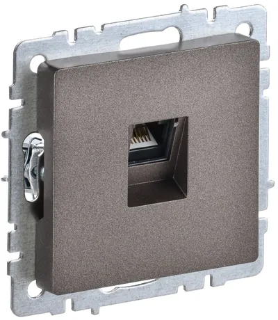 Розетка компьютерная IEK BRITE РК10-БрТБ RJ45 кат.5E, темная бронза