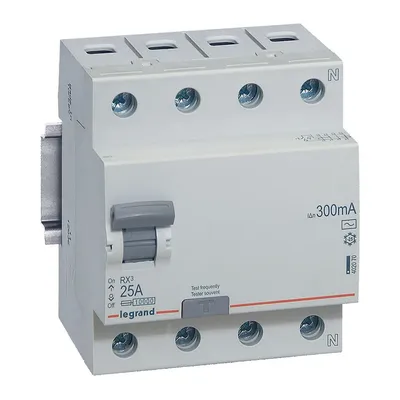 УЗО IEK RX3 402070, 4П, 25 А, 300 мА, тип AC, 4 модуля