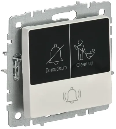 Кнопка звонка IEK BR-V14-2-10-K36, с индикацией, 10А, жемчуг