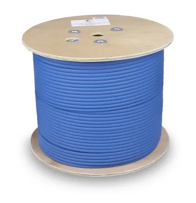 Кабель Cabeus SSTP-4P-Cat.8-SOLID-IN-LSZH-BL, S/FTP, кат.8, 4 пары, 23 AWG, LSZH, 305 м