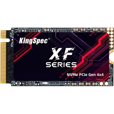 Твердотельный накопитель/ Kingspec SSD XF-1TB 2242, 1024GB, M.2(22x42mm), NVMe, PCIe 4.0 x4, R/W 4900/4600MB/s, IOPs н.д./н.д., TBW 1200, DWPD 1.07 (3 года)