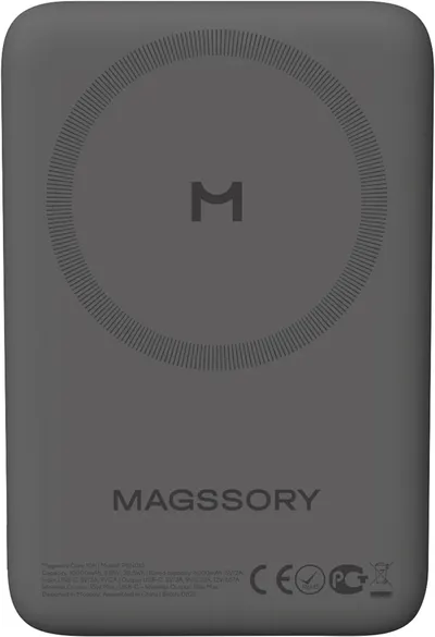 Внешний аккумулятор Magssory PBN013M, 10000mAh, QC/PD, беспроводная зарядка
