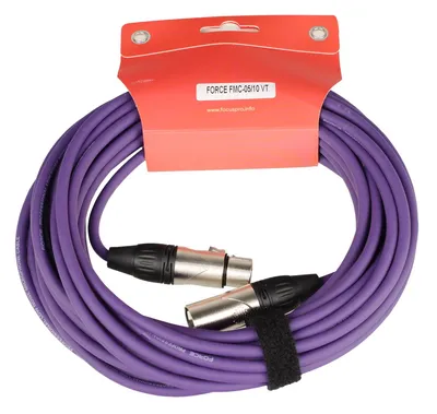 Кабель микрофонный FORCE FMC-05/10 VT, XLR (F)–XLR (M), балансный, 10 м