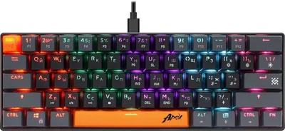 Клавиатура Defender 45003 Apex GK-002, проводная, USB, 61 клавиша