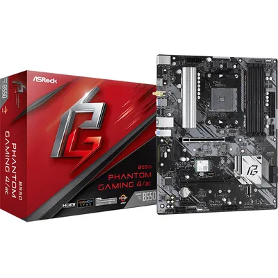Материнская плата ASROCK B550 Phantom Gaming 4/ac, AM4, DDR4, ATX