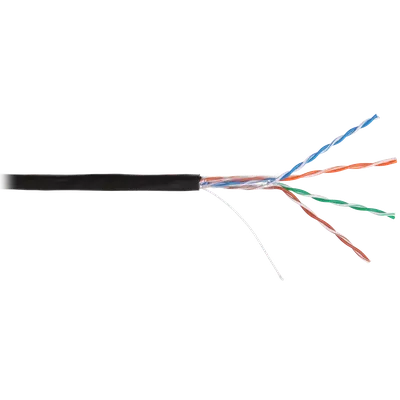 Кабель NIKOLAN NKL 4600B-BK, U/UTP Cat.5e, 4 пары, 24AWG, внешний, 305 м