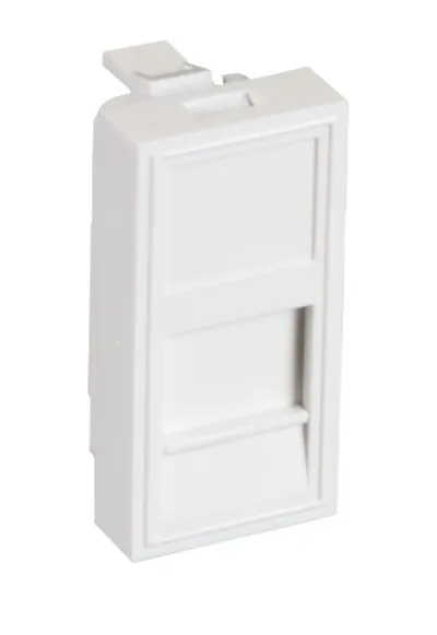 Вставка NETLAN EC-IMH-1-WT-10, Mosaic, 1 порт Keystone, белая, 10шт