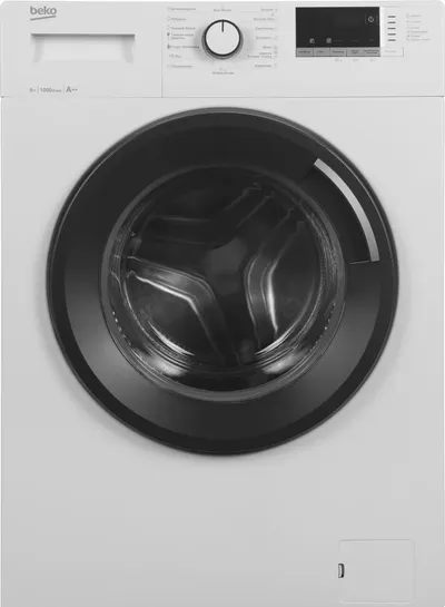Стиральная машина Beko WRE6512ZAW, фронт. 6кг, 1000 об/мин, класс A