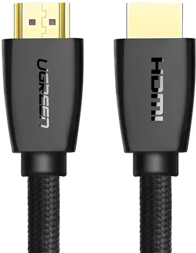 Кабель HDMI UGREEN HD118-40410, HDMI 2.0, HDMI Type A — 2×HDMI Type A, 2 м, чёрный