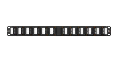 Патч-панель NIKOMAX NMC-RP24UE2-AN-1U-BK, 24 порта, Cat.6, 1U, угловая