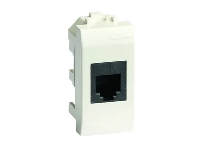 Розетка компьютерная DKC 76458B, RJ45 кат.6, 8P8C, 1 модуль, белая