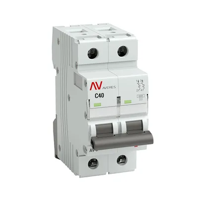 Автоматический выключатель EKF AVERES AV-6 mcb6-2-40C-av, 2P, C, 40 А, 6 кА