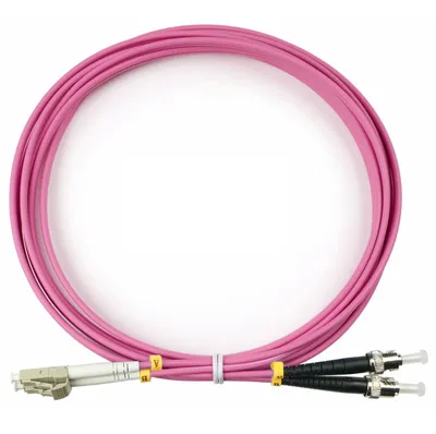 Патч-корд оптический Cabeus FOP-50-OM4-LC-ST-3m, duplex LC-ST, OM4, 3 м