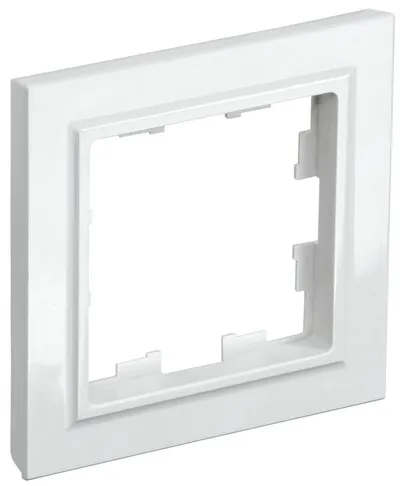 Рамка IEK BRITE BR-M12-K01, 1-местная, скрытый монтаж, IP20, белая