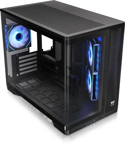 CA-11Y-00M1WN-00  Корпус Thermaltake Arcus 280 TG curved черный без БП mATX 6x120mm 2x140mm 2xUSB3.0 audio  bott  PSU