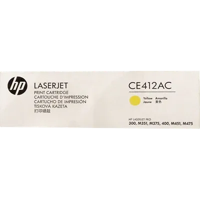 Картридж лазерный HP CE412AC, желтый, 2600стр., для Color LaserJet