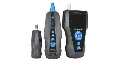 Кабельный тестер NIKOMAX ESSENTIAL NMC-TED500TPE, LCD, UTP/STP, RJ45/RJ12/RJ11/BNC, PoE