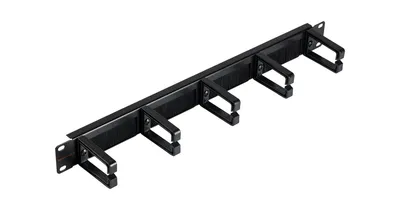 Органайзер NIKOMAX NMC-OP530HB-1U-BK-2, 1U, кольца 53мм, щётки, чёрный, 2шт