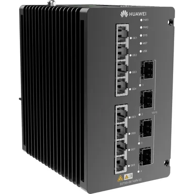 Коммутатор Huawei S5735I-S8T4XN-V2, 8×1GbE, 4×10G SFP+, IP40, DIN-рейка