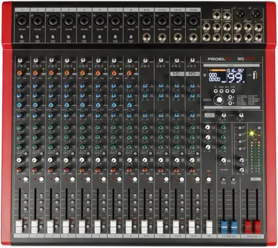 Аудиомикшер PROEL MQ1642X, 16 каналов, 24 бит/48 кГц DSP, Bluetooth, USB