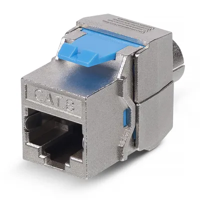 Модульный соединитель Cabeus KJ-RJ45-Cat.8-SH-180-Toolless, Keystone Jack RJ-45, Cat.8, экран, Toolless