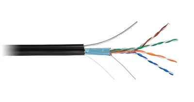 Кабель NETLAN EC-UF004-5E-PE-SW-BK, F/UTP, кат.5e, 4 пары, внешний, 305 м