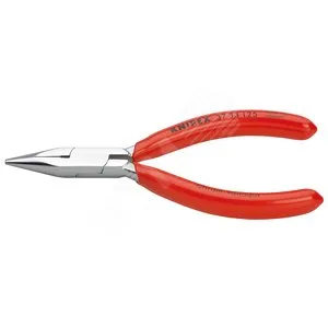 Плоскогубцы Knipex KN-3733125, прецизионные, плоскокруглые губки, 125мм