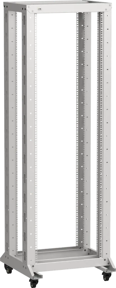 Стойка открытая ITK LF35-47U66-2RM, двухрамная, 47U 600×600 мм, на роликах, серая