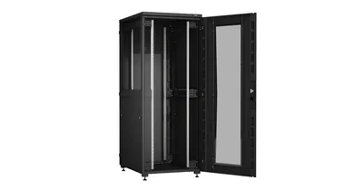 Шкаф напольный NIKOMAX ESSENTIAL TFI-428010-GHMH-R-BK, 19", 42U, 1000 мм, стеклянная дверь
