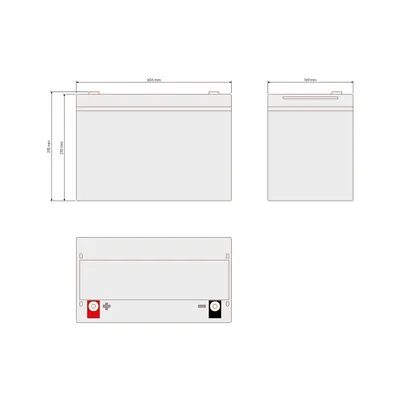 Аккумулятор Ventura HRL 12500W, 12 В, 100 А·ч, AGM, клемма F6, 306x168x215 мм
