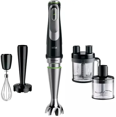 Блендер BRAUN MultiQuick 9 MQ9195XLI, погружной, 1200 Вт, 3 скорости
