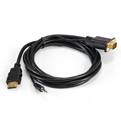 Кабель-переходник ExeGate EX294719RUS, HDMI-VGA + Jack 3.5 мм, 1,8 м