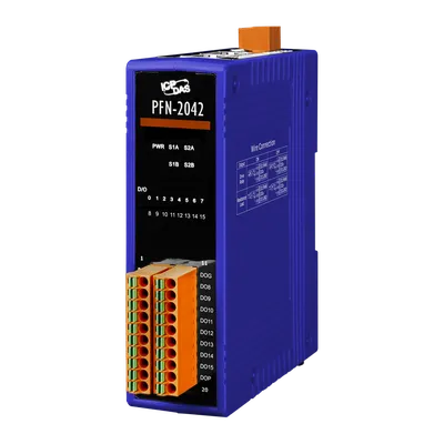 Модуль дискретного вывода ICP DAS PFN-2042 CR, 16 каналов, PROFINET, 2×Ethernet