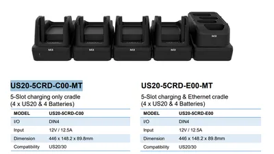 Зарядный кредл M3 Mobile US20-5CRD-C00-MT, 5 слотов, для 4× US20 и 4 АКБ