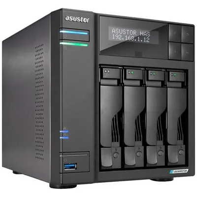 СХД ASUSTOR AS6704T V2, 4 отсека, 4x M.2, 2x 5GbE, 8 ГБ DDR4