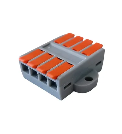 Клемма пружинная Cabeus MX662-4R, проходная, 4 полюса, 0,5–6,0 мм², 220 В