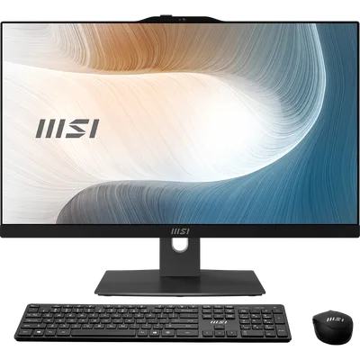 Моноблок MSI Modern AM242TP 1M-2414XRU 24.8"(1920x1080 IPS)/Touch/Intel Core 5 120U(1.4Ghz)/16384Mb/512PCISSDGb/noDVD/Int:Intel® Graphics/Cam/BT/WiFi/war 1y/4.65kg/Black/noOS + Wireless KB+M