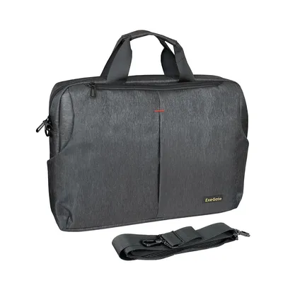 Сумка для ноутбука ExeGate BusinessPro EСС-012 Black, water resistant, черная, водоотталкивающий полиэстер, 15.6"