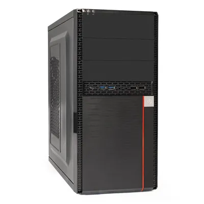 EX299288RUS Корпус Minitower ExeGate BA-204U-UNS350 формата mATX с блоком питания UNS350 и вентилятором 12 см, 2 порта USB и 2 порта USB3.0, аудио разъемы, черный цвет
