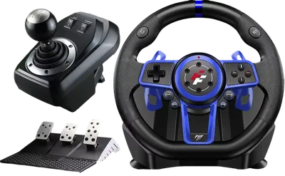 Игровой руль с педалями FLASHFIRE F111 (Совместим с Nintendo Switch, PS3, PS4, PS5, ПК, USB)
