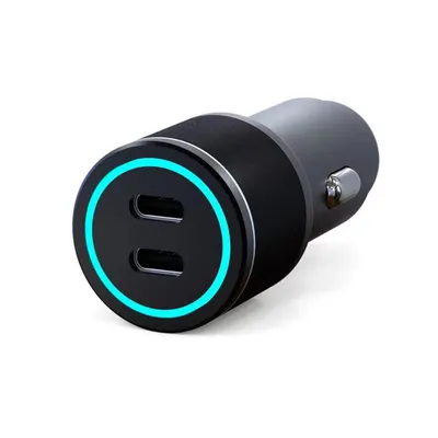 Автомобильное зарядное устройство Rexant 18-2232-5, 2×USB-C, 75 Вт, LED-подсветка