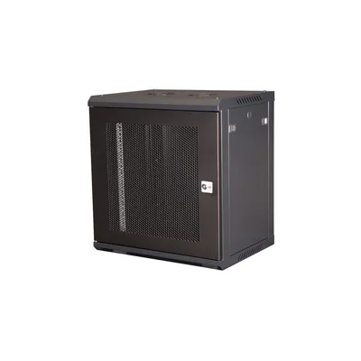 Шкаф настенный Datarex DR-653001, 19", 12U, 600×450 мм, перфорированный, чёрный