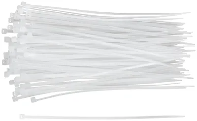 Хомут нейлоновый FIT 60415, белый, 150 мм, 100 шт.