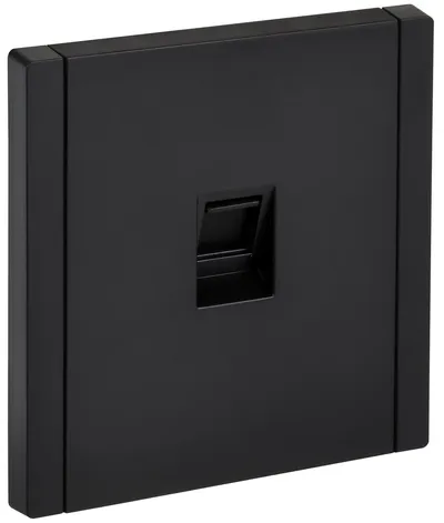 Розетка IEK FORTE&PIANO FP131, RJ45 кат.6, скрытой установки, чёрная